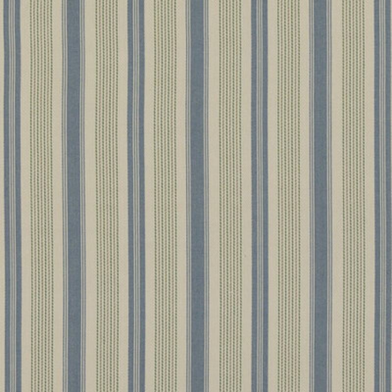Purbeck Stripe Blue/Green by Baker Lifestyle Fabric