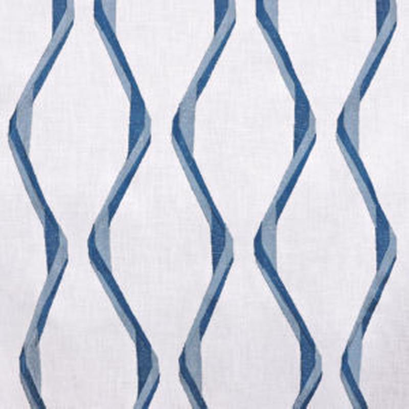 Clemens White Navy by Norbar Fabric