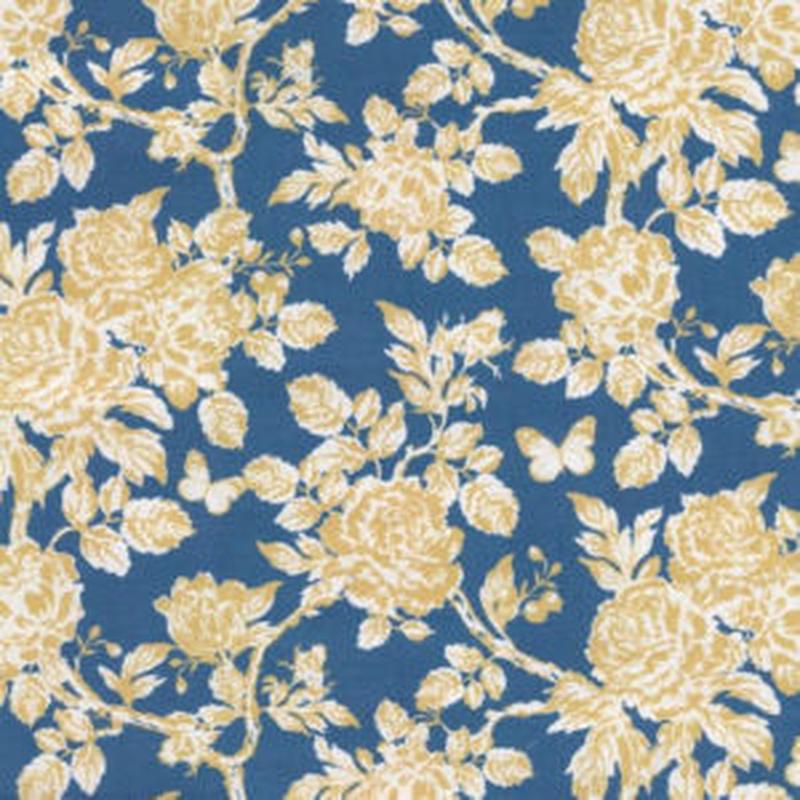 Gaston Blue Yellow by Norbar Fabric