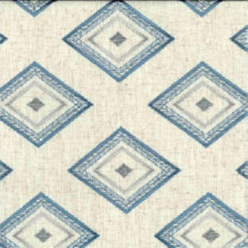 Lambeth Metal Blue by Norbar Fabric