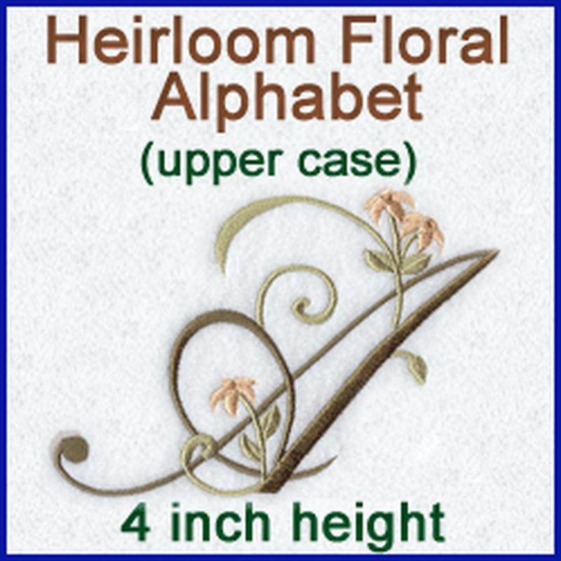 A Heirloom Floral Alphabet Design Pack