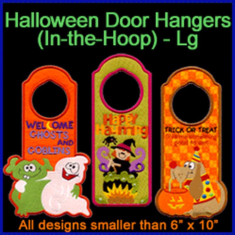 A Halloween Door Hangers (In-the-Hoop) Design Pack