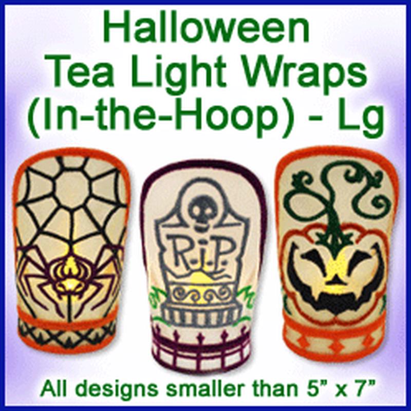 A Halloween Tea Light Wraps (In-the-Hoop) Design Pack