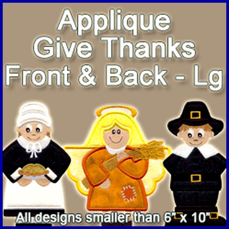 A Give Thanks Front and Back Design Pack (Applique)