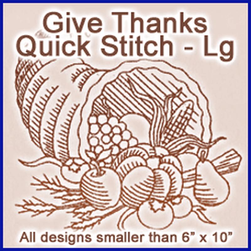 A Give Thanks Quick Stitch Design Pack