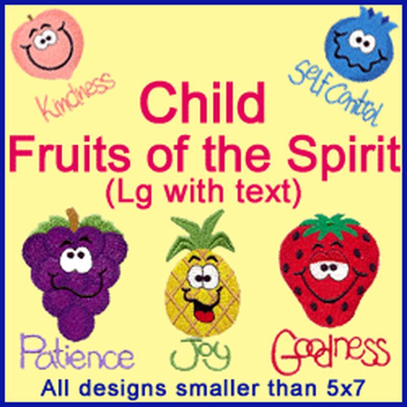 A Fruits of the Spirit Design Pack (Child, With Text)