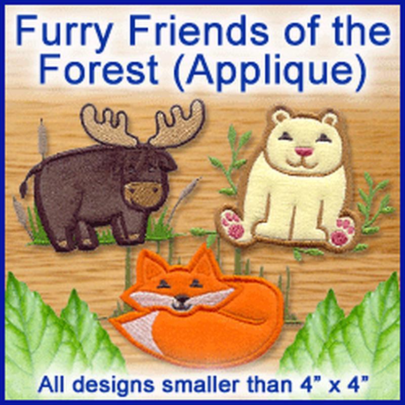 A Furry Friends of the Forest (Applique) Design Pack