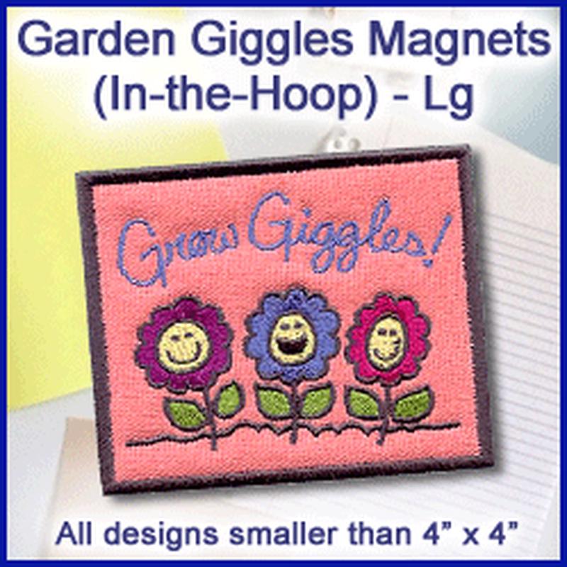 A Garden Giggles Magnets (In-the-Hoop) Design Pack