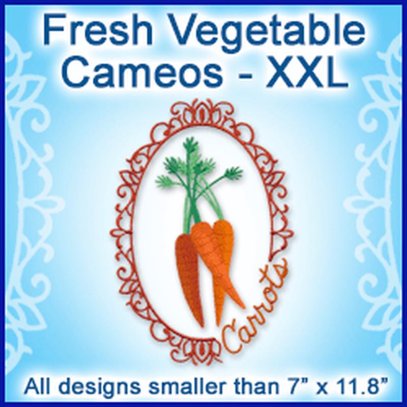 A Fresh Vegetable Cameos Design Pack