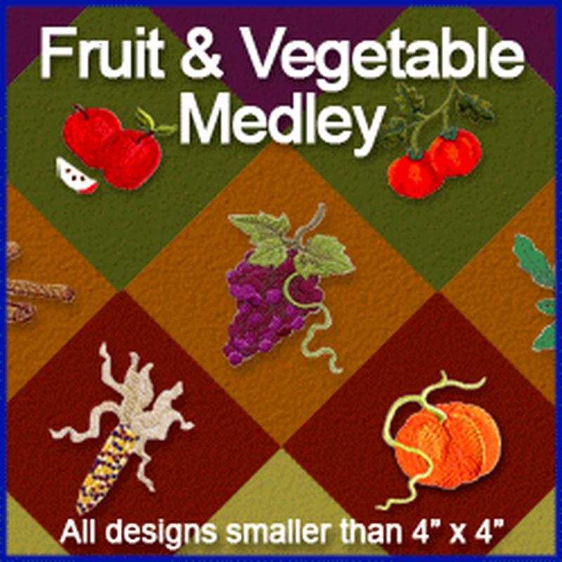 A Fruit and Vegetable Medley Design Pack