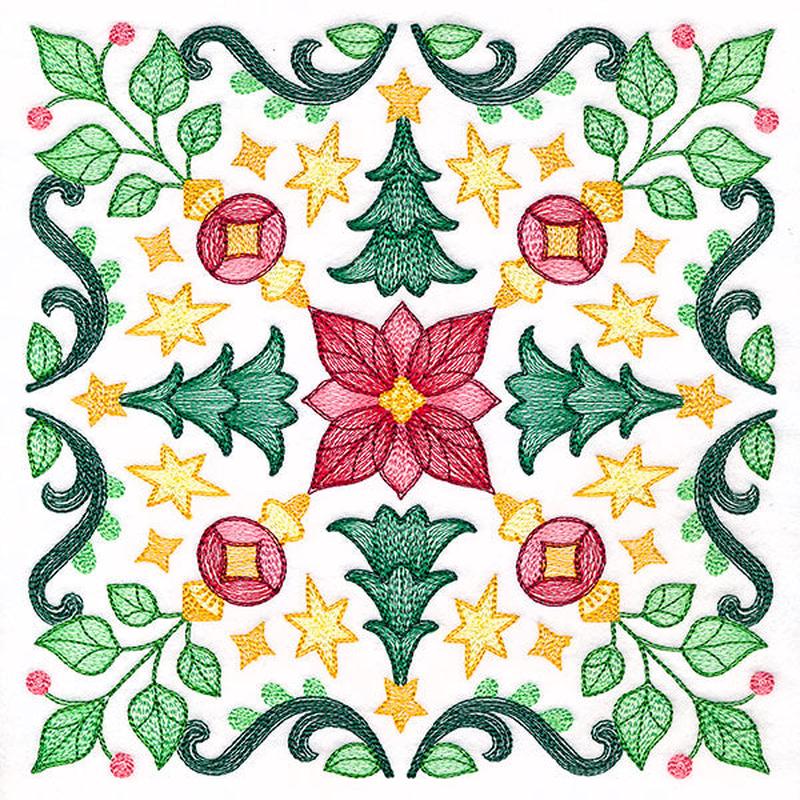 Christmas Kaleidoscope Trees Square