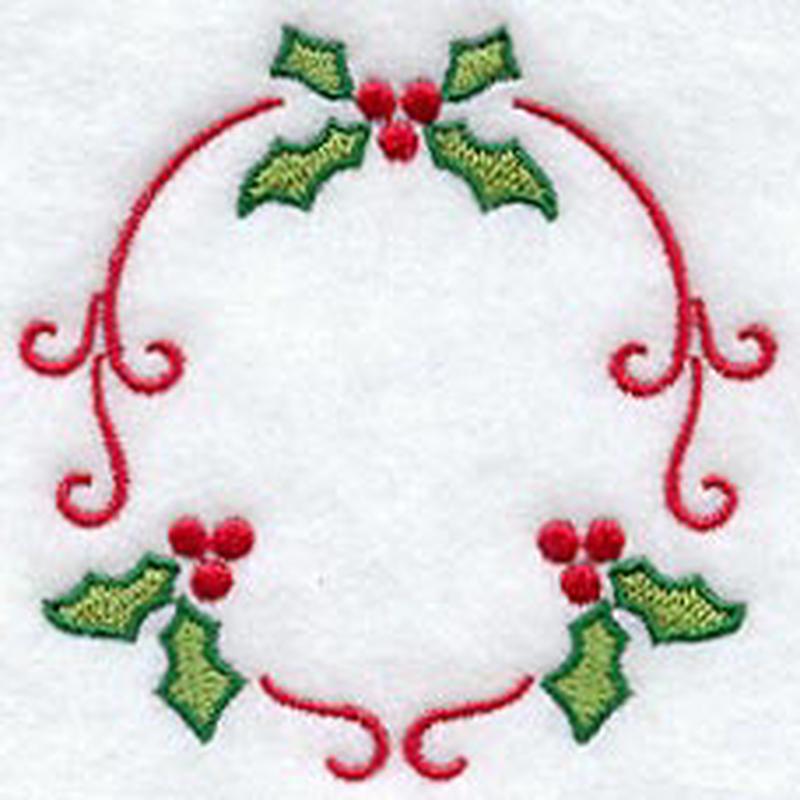 Christmas Holly Circle