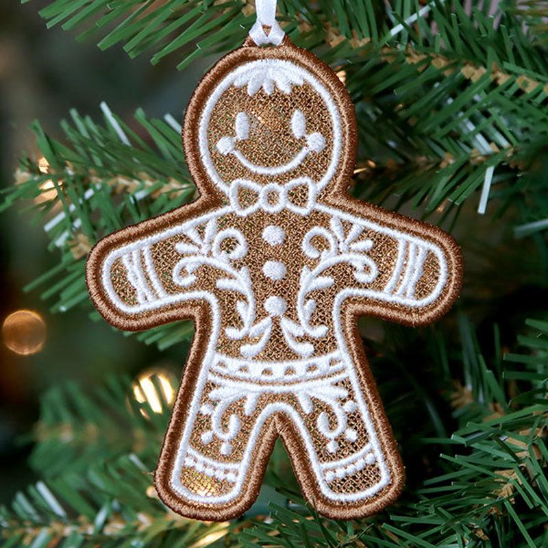 Christmas Gingerbread Cookie - Person (Lace)
