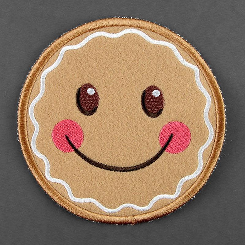 Christmas Gingerbread Face Coaster (In-the-Hoop)