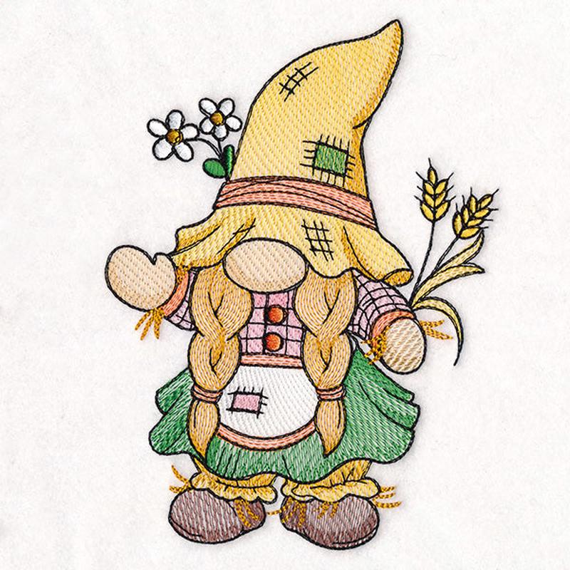 Autumn Scarecrow Gnome - Female