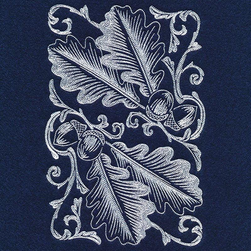 Autumn Splendor - Acorns & Leaves Feature Etching