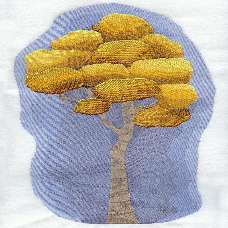 Autumn Splendor Panel - Birch Tree