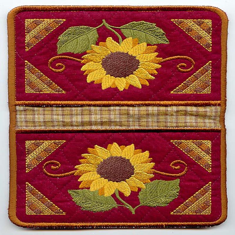 Autumn Sunflower Pot Holder (In-the-Hoop)