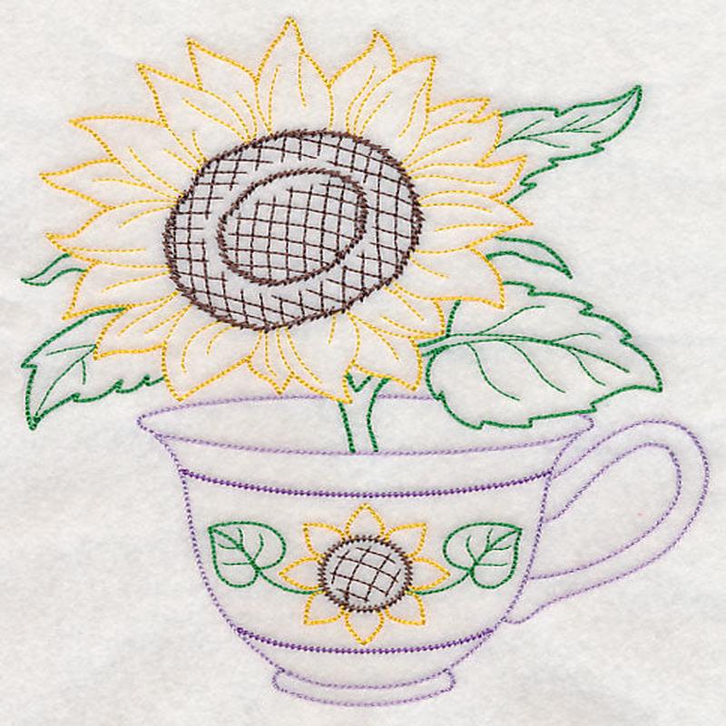 Autumn Sunflower Teacup (Vintage)