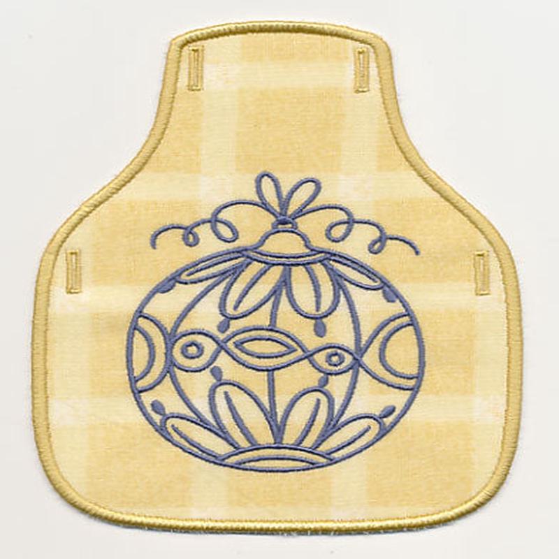 Avant Garde Flower Bottle Apron (In-the-Hoop)