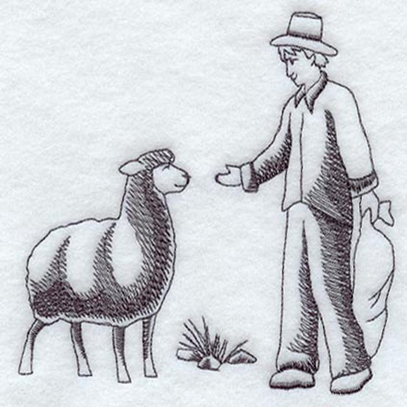 Baa Baa Black Sheep Scene 1 (Toile)