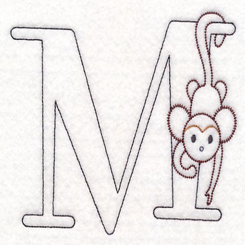 Baby Animals Letter M (Vintage) - 4 1/2 Inch