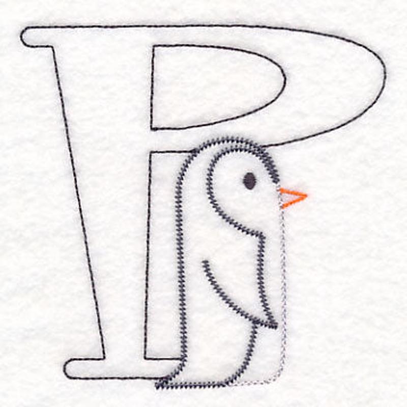 Baby Animals Letter P (Vintage) - 4 1/2 Inch