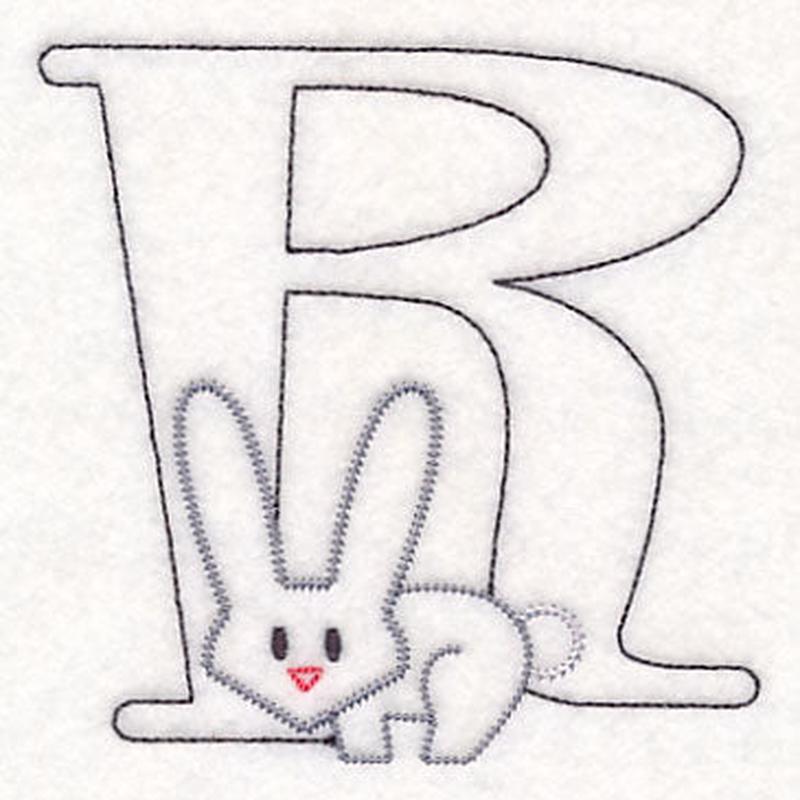 Baby Animals Letter R (Vintage) - 4 1/2 Inch