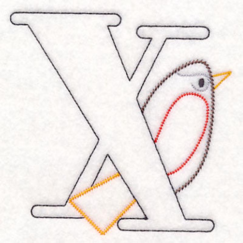 Baby Animals Letter X (Vintage) - 4 1/2 Inch