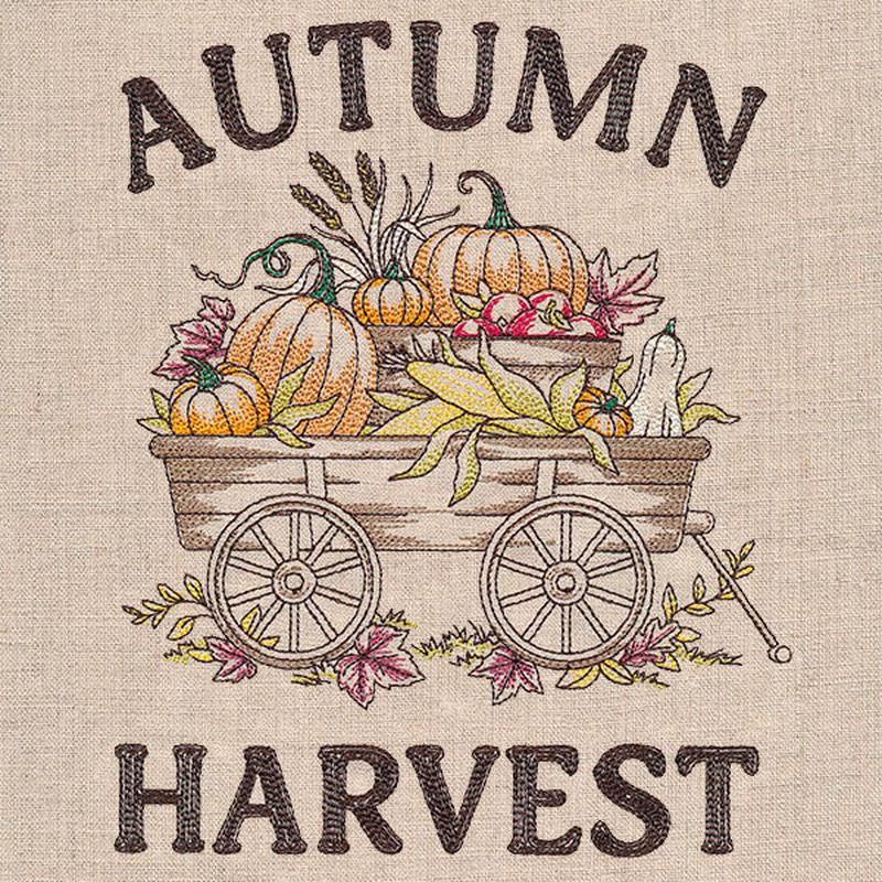 Autumn Harvest Bounty Wagon