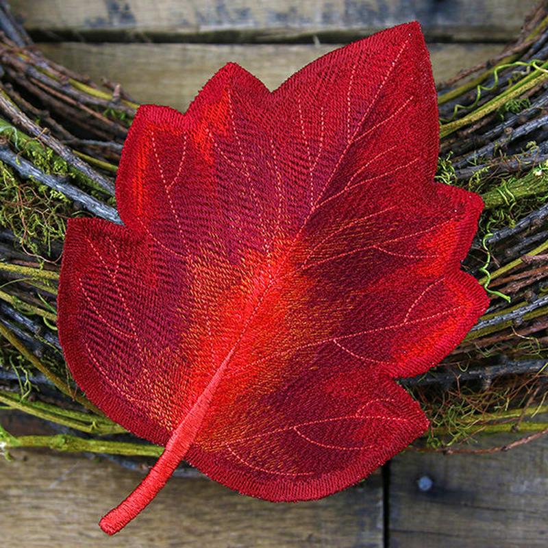 Autumn Hawthorn Leaf (In-the-Hoop)