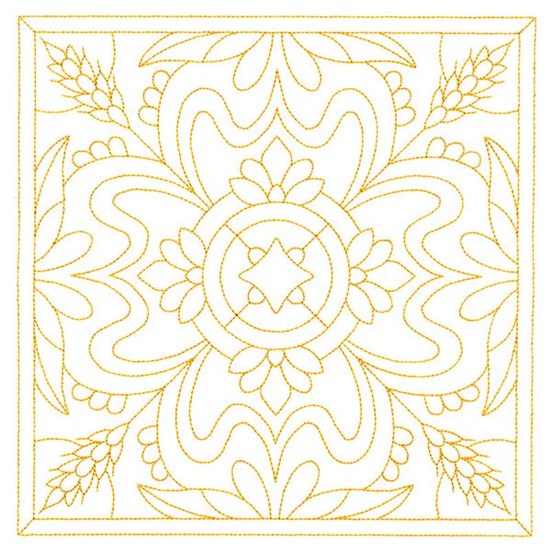 Autumn Kaleidoscope Quilting Square 4 (Double Run)