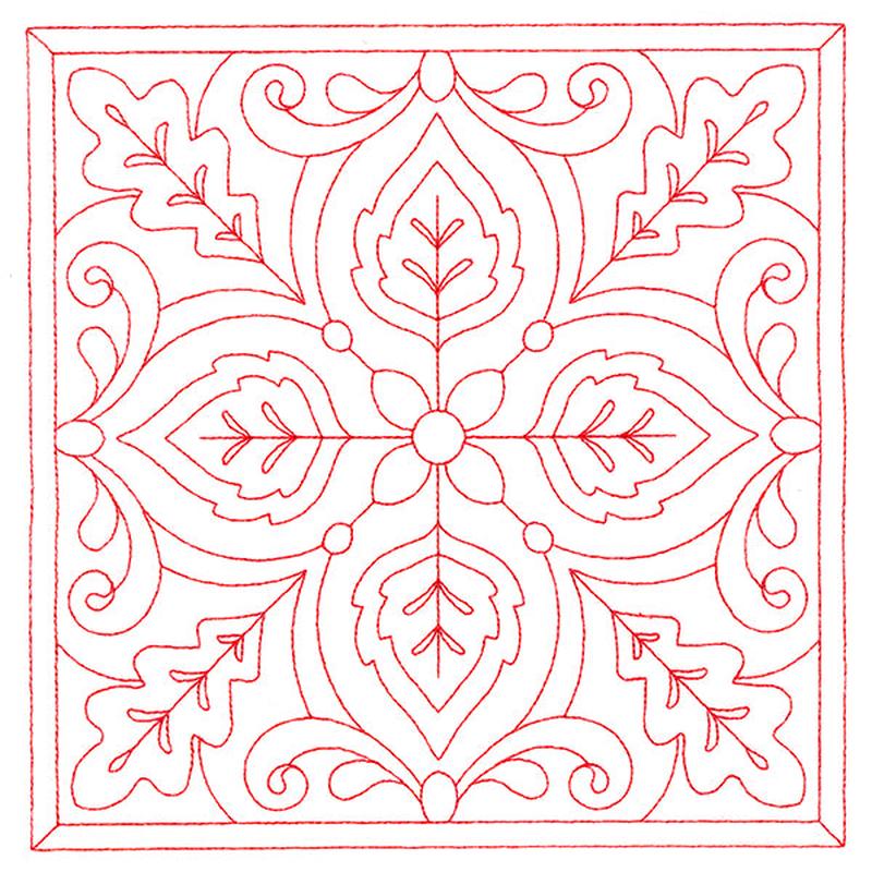 Autumn Kaleidoscope Quilting Square 5 (Double Run)