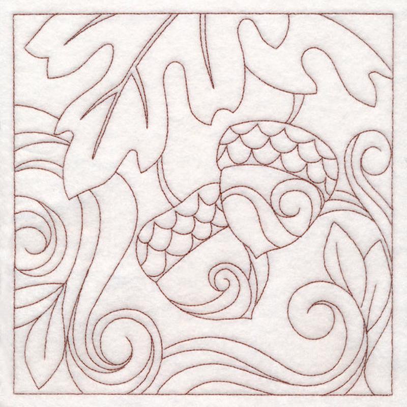 Autumn Quilting Acorns (Double Run)