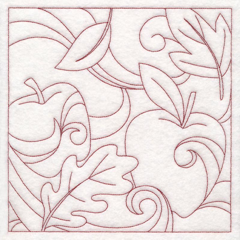 Autumn Quilting Apples (Double Run)