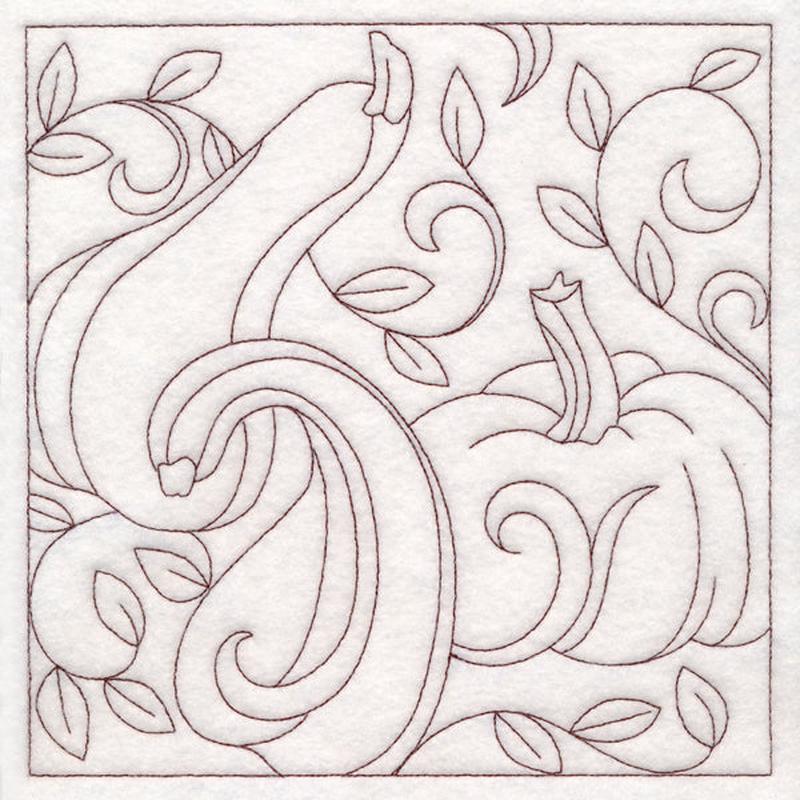 Autumn Quilting Gourds (Double Run)