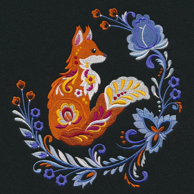 Autumn Rosemaling Fox