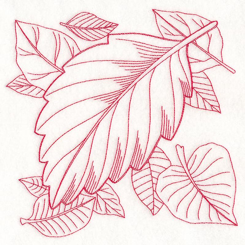 Autumn Bounty Quilting Square - Alder Leaf (Double Run)