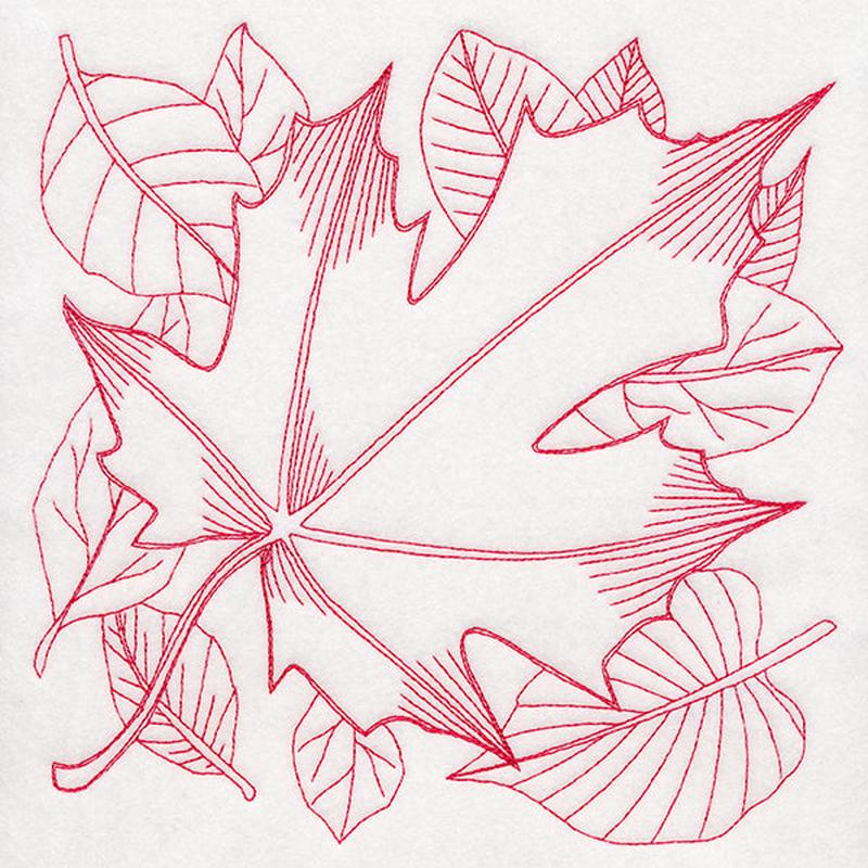 Autumn Bounty Quilting Square - Maple Leaf (Double Run)