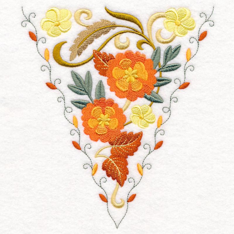 Autumn Bunting - Flowers and Wheat