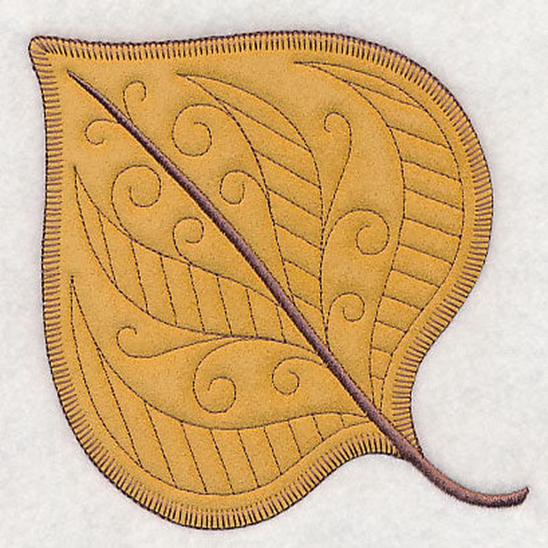 Autumn Cottonwood Leaf (Heirloom Applique)
