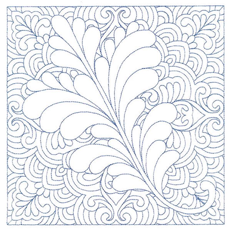 Autumn Delights Oak Leaf Quilting Square (Double Run)