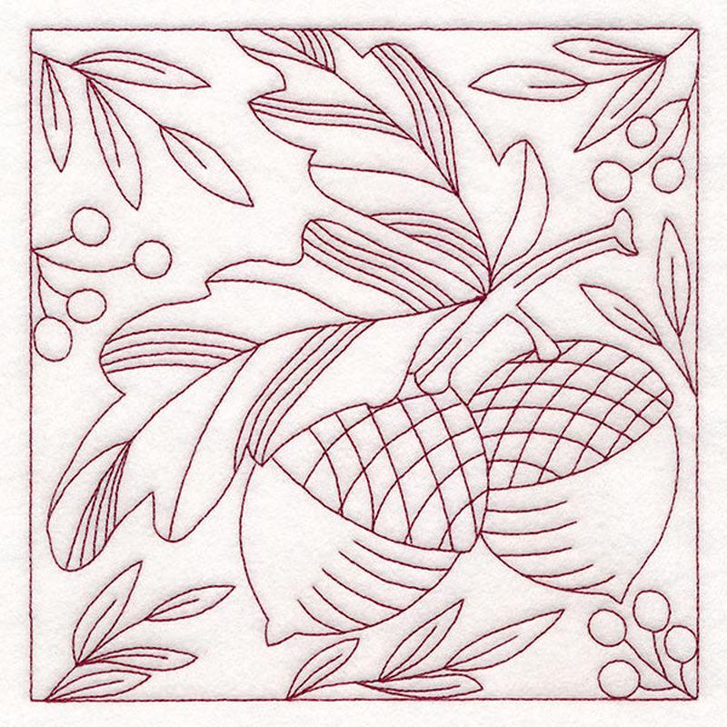 Autumn Details Quilting - Acorns (Double Run)