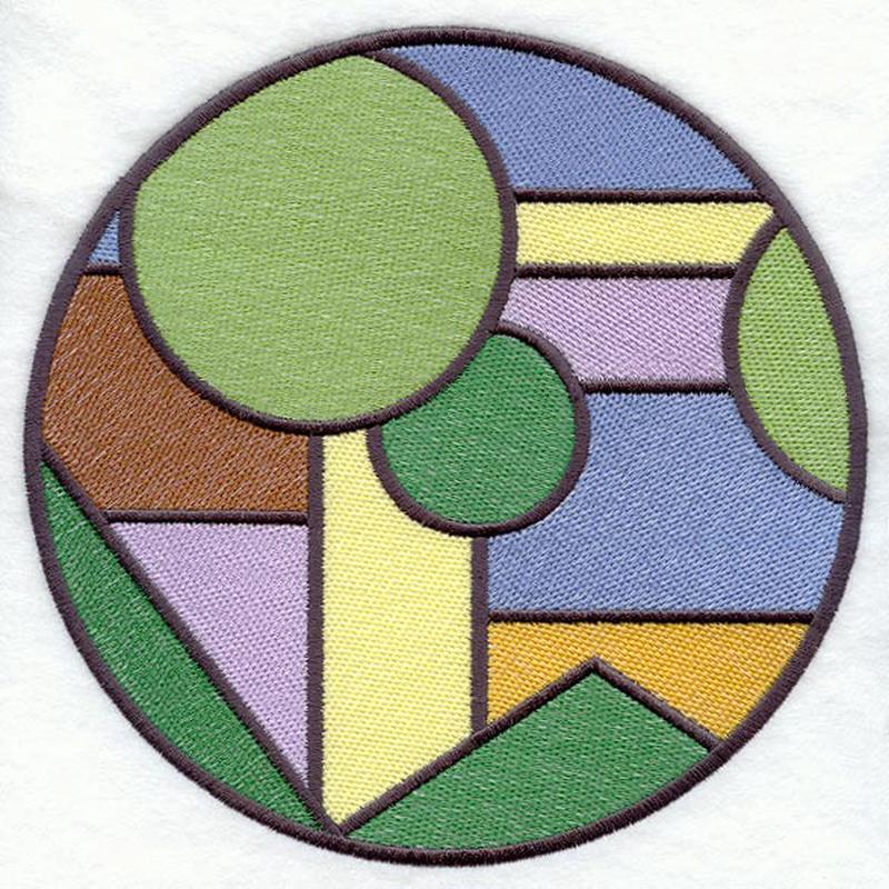 Arts and Crafts Stained Glass Circle