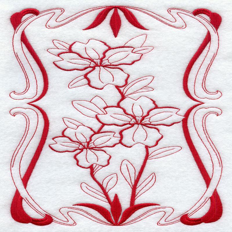 Australian Art Nouveau Dampier (Redwork)