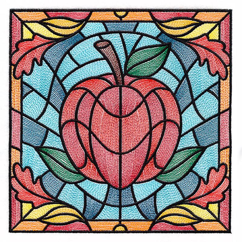 Autumn Accents Stained Glass - Apple