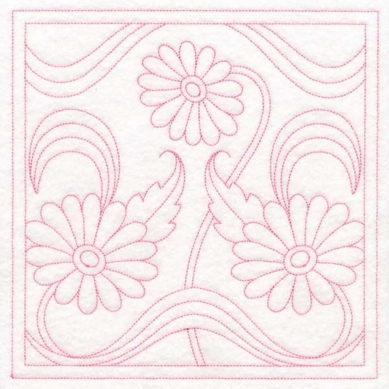 Art Nouveau Floral Quilting - Daisy (Double Run)