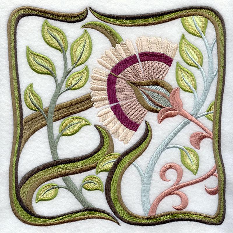 Art Nouveau Floral Square 1