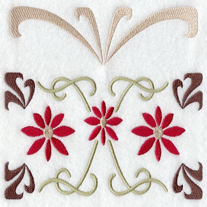 Art Nouveau Flowers and Swirls