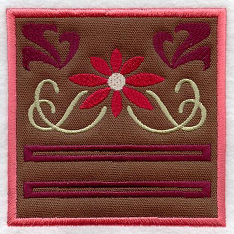 Art Nouveau Flowers Notepad Holder (In-the-Hoop)